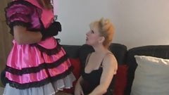 Sissy Satin Maid cum by madame-c