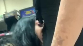 Chrissy crossdresser sucking mommy’s hard cock like a sissy slut