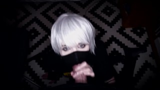 trap femboy slut gets cum in face from straight friend